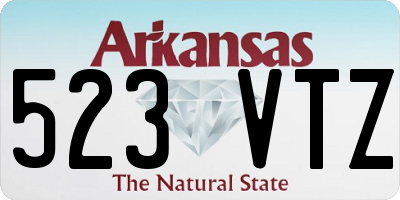 AR license plate 523VTZ
