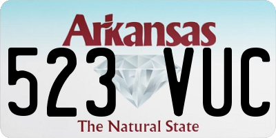 AR license plate 523VUC