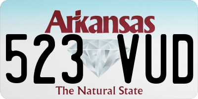 AR license plate 523VUD