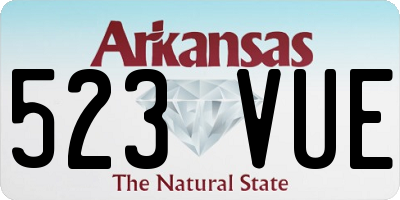 AR license plate 523VUE