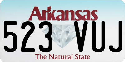 AR license plate 523VUJ