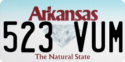 AR license plate 523VUM