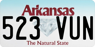AR license plate 523VUN
