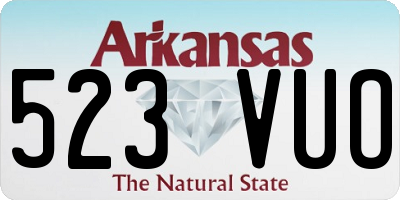 AR license plate 523VUO