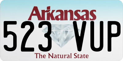 AR license plate 523VUP