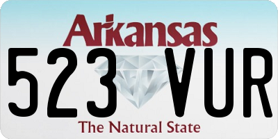 AR license plate 523VUR