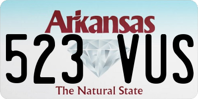 AR license plate 523VUS