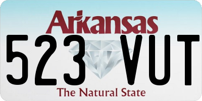 AR license plate 523VUT