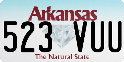 AR license plate 523VUU