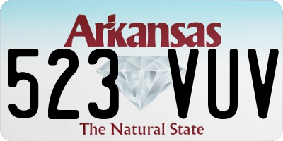AR license plate 523VUV