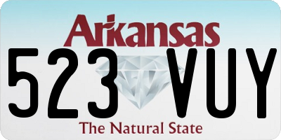 AR license plate 523VUY