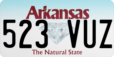 AR license plate 523VUZ