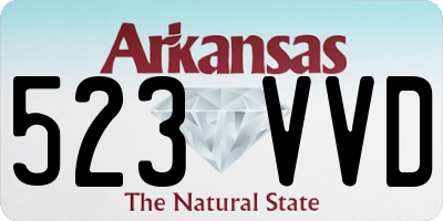 AR license plate 523VVD