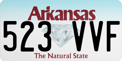 AR license plate 523VVF