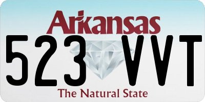 AR license plate 523VVT