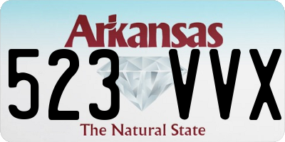 AR license plate 523VVX