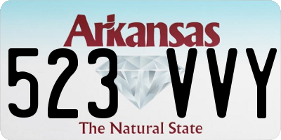 AR license plate 523VVY