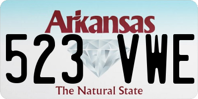AR license plate 523VWE