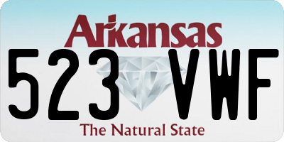 AR license plate 523VWF