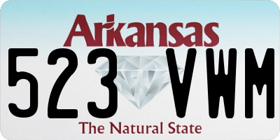 AR license plate 523VWM