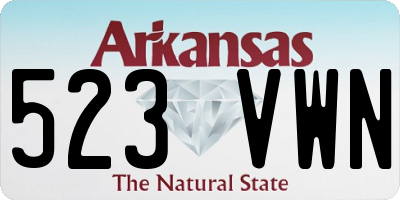 AR license plate 523VWN