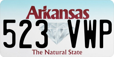 AR license plate 523VWP