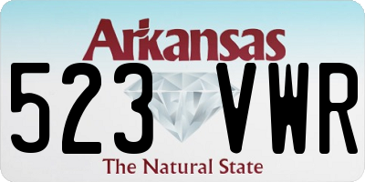 AR license plate 523VWR