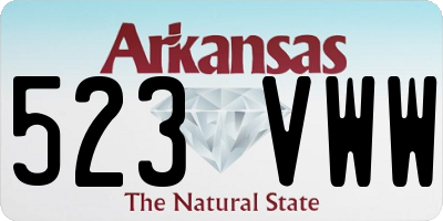 AR license plate 523VWW