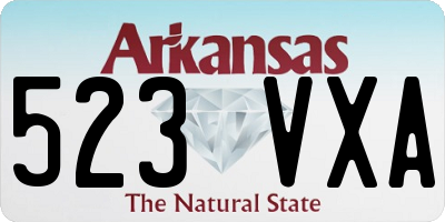 AR license plate 523VXA