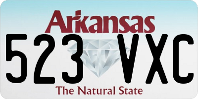 AR license plate 523VXC