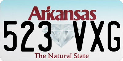 AR license plate 523VXG