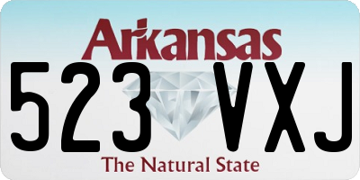 AR license plate 523VXJ