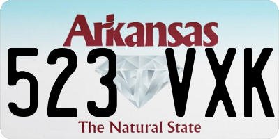 AR license plate 523VXK