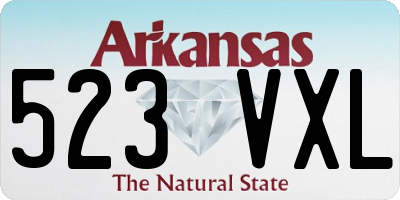 AR license plate 523VXL