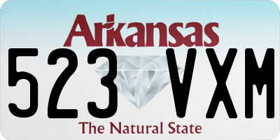 AR license plate 523VXM