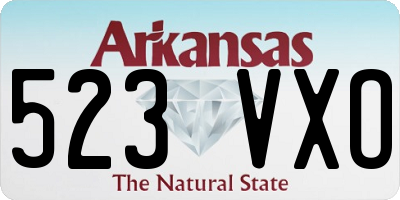AR license plate 523VXO