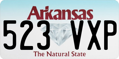 AR license plate 523VXP