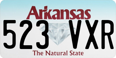 AR license plate 523VXR