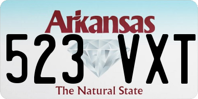 AR license plate 523VXT