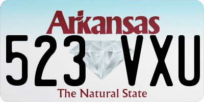 AR license plate 523VXU
