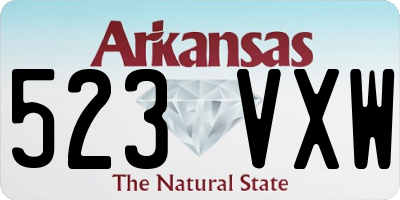 AR license plate 523VXW