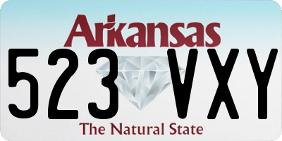 AR license plate 523VXY
