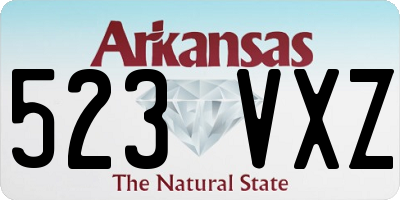 AR license plate 523VXZ