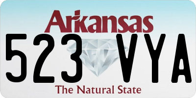 AR license plate 523VYA