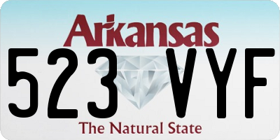 AR license plate 523VYF