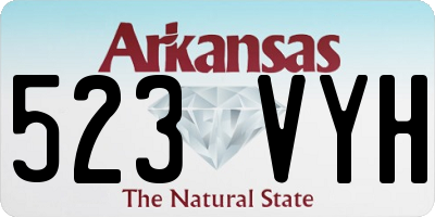 AR license plate 523VYH