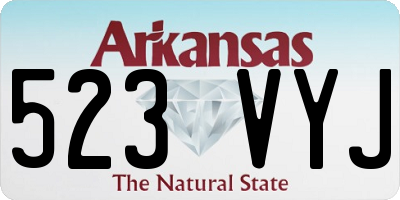 AR license plate 523VYJ