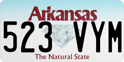 AR license plate 523VYM