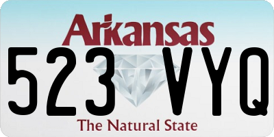 AR license plate 523VYQ