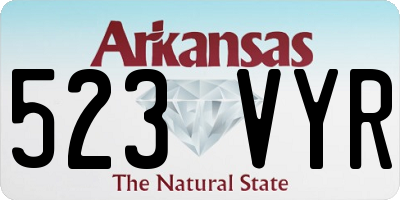 AR license plate 523VYR